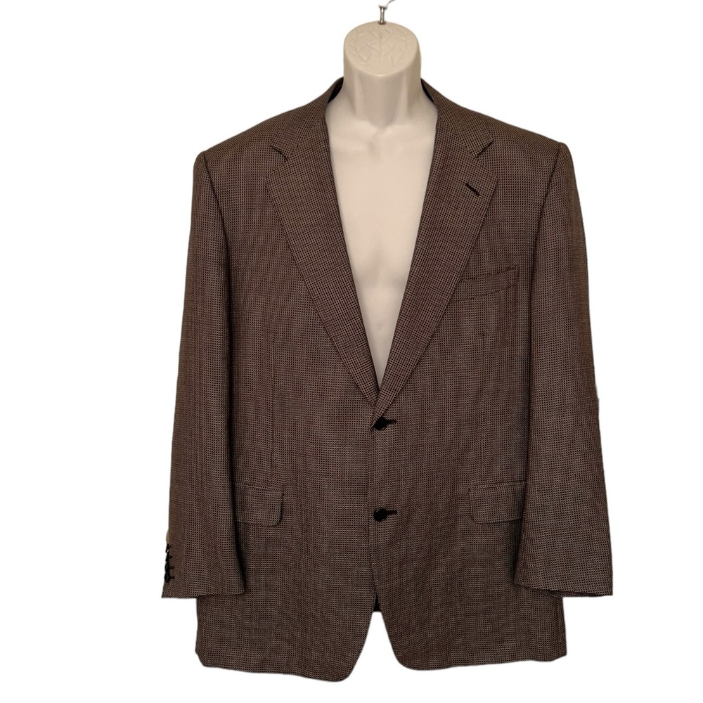 Canali 56R (46 US) AL13220/00 Drop7 Navy Silk Wool 2 Button Blazer Suit Men’s